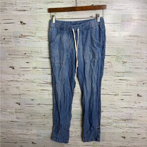 Splendid Blue Pants with Relaxed Fit and Drawstring Waist size xs